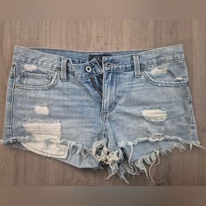 Lucky Brand Light Blue Distressed Jean Shorts